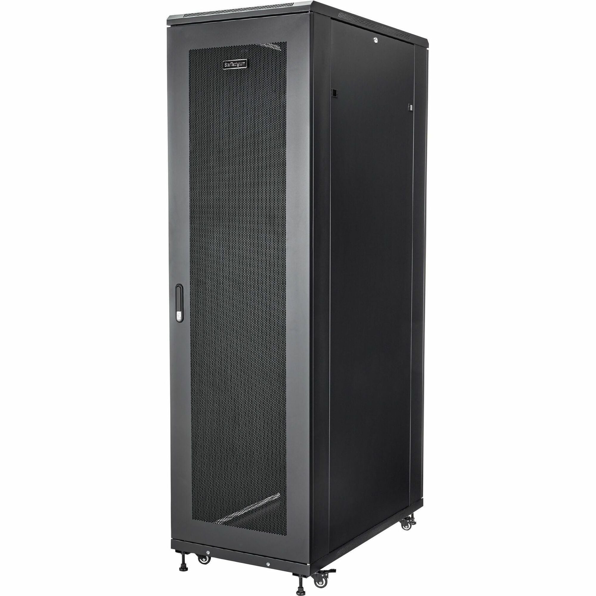 StarTech.com 4-Post 42U Server Rack Cabinet, 19" Data Rack Cabinet for Computer / IT Equipment mount, Rack Server Cabinet with Casters - RK4236BKB