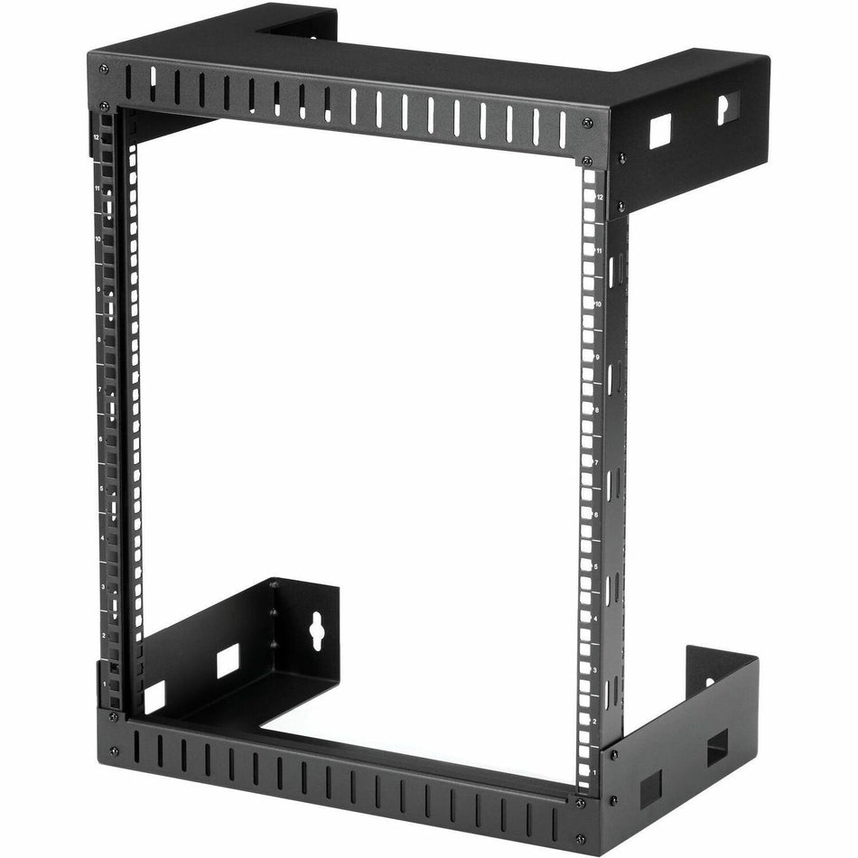 StarTech.com 2-Post 12U Heavy-Duty Wall-Mount Network Rack, 19" Open Frame Server Rack for Computer Equipment, Wall Mount Data Rack~ - RK12WALLO