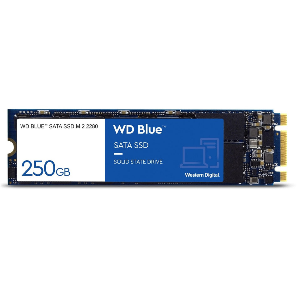 WD Blue 3D NAND 250GB PC SSD - SATA III 6 Gb/s M.2 2280 Solid State Drive - WDS250G2B0B