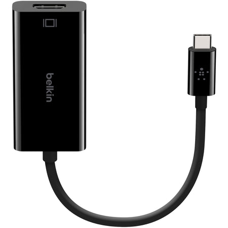 Belkin USB-C to HDMI Adapter Cable, 4k, video adapter - black - Thunderbolt 3/DisplayPort - B2B144-BLK