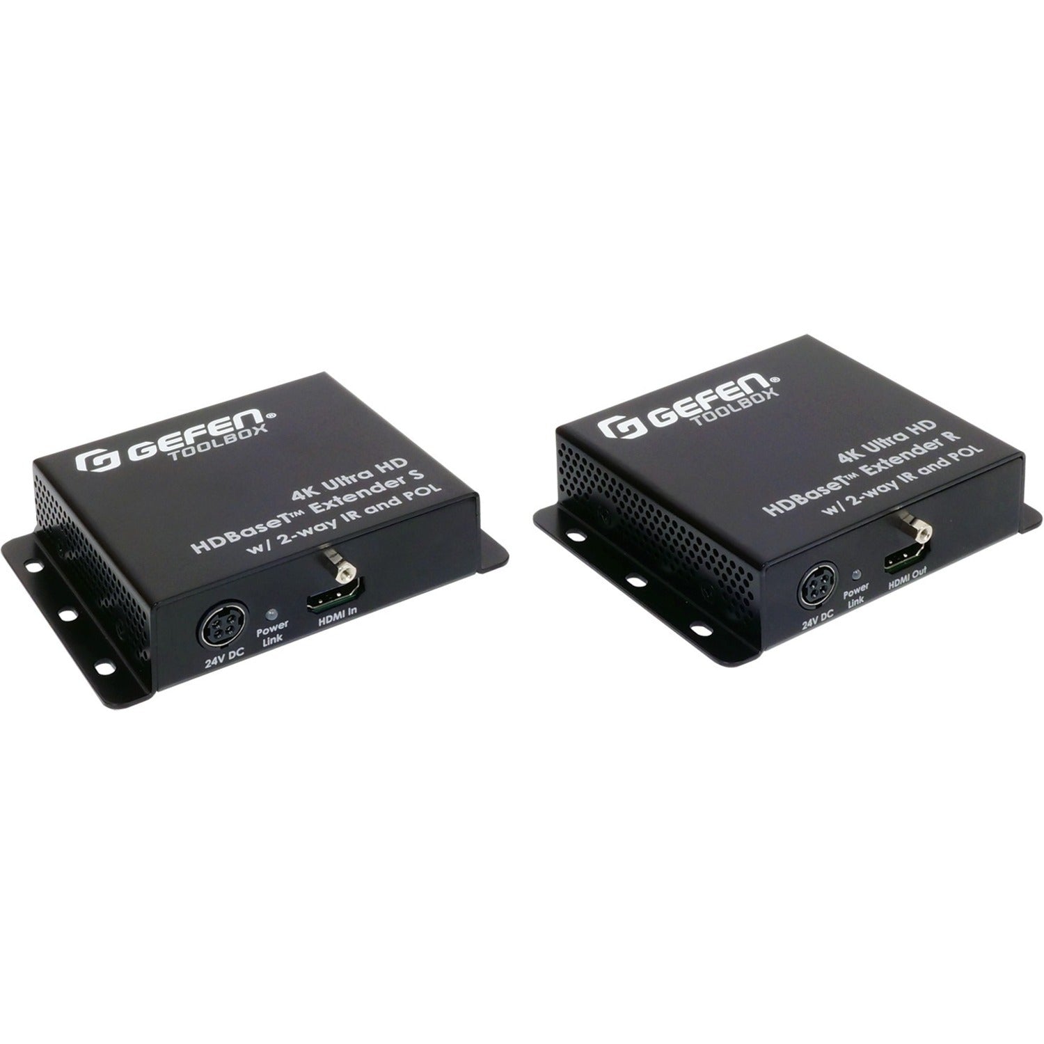 Gefen 4K Ultra HD HDBaseT Extender, 130ft/40m HDMI & Bi-Directional IR, 12-bit Deep Color, HDR, Dolby Atmos, HDCP 2.2, 7.1 LPCM - GTB-UHD-HBTL