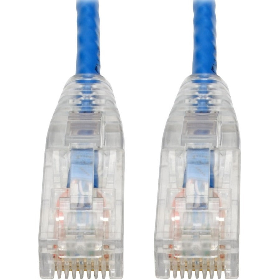 Tripp Lite by Eaton Cat6 Gigabit Snagless Slim UTP Ethernet Cable (RJ45 M/M) PoE Blue 6-in. (15.24 cm) - N201-S6N-BL