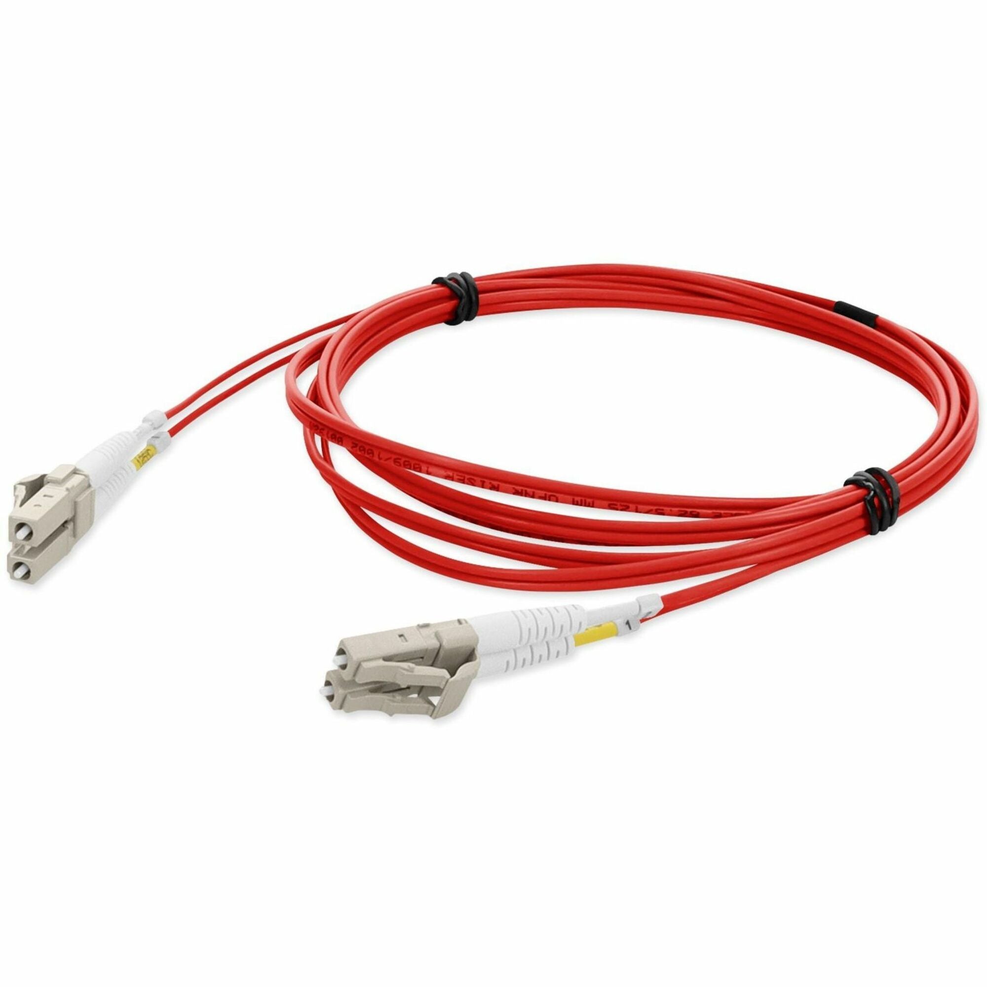 AddOn 2m LC (Male) to LC (Male) Red OM1 Duplex Fiber OFNR (Riser-Rated) Patch Cable - ADD-LC-LC-2M6MMF-RD