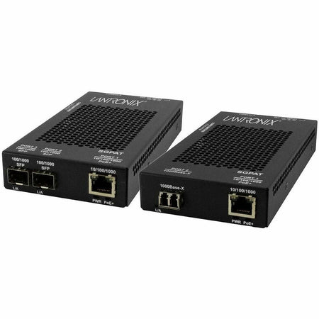 Stand-alone Fast & Gigabit Ethernet PoE / PoE+ Media Converter 10/100/1000Base-T PoE+ PSE to 1000Base-X - SGPAT1039-105-NA
