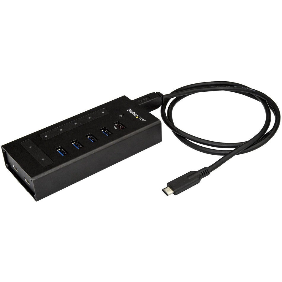 StarTech.com 7 Port USB C Hub - 2x USB-C & 5x USB-A - Mountable Metal USB 3.0 Type-C Hub - 5Gbps USB 3.2 Gen 1 - Self Powered - BC 1.2 - HB30C5A2CST