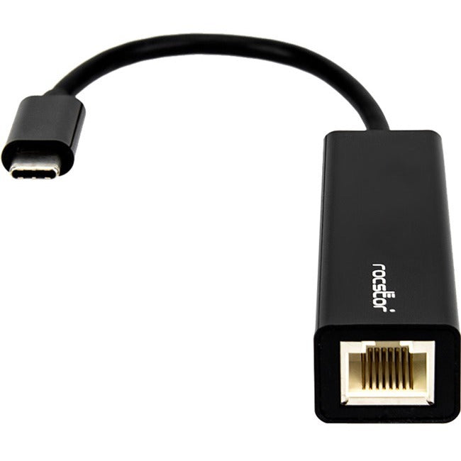 Rocstor Premium USB-C to Gigabit Network Adapter - USB Type-C to Gigabit Ethernet 10/100/1000 Adapter - Supports PXE Boot, Wake-On-Lan - Compatible with Mac & PC - Plug & Play (No Drivers Needed) - Black - USB 3.1 - 1 Port(s) - 1 - Twisted Pair WITH NATIVE DRIVER SUPPORT - Y10A174-B1