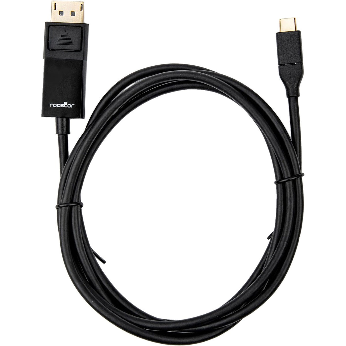 Rocstor Premium 6ft USB-C to DisplayPort Cable M/M- USB Type-C to Displayport Converter Cable - 6ft (1.8m) - Supports up to 4K 60Hz Mac or Windows Compatible- DisplayPort/USB 3.1 Cable for Audio/Video Device, Monitor, Projector, MacBook, Chromebook, HDTV, Tablet - 6 ft - 1 Retail Pack - 1 x USB Type C (3.1) Male - 1 x DisplayPort Male Digital Cable USB-C TO DP 4K - Black - Y10C167-B1