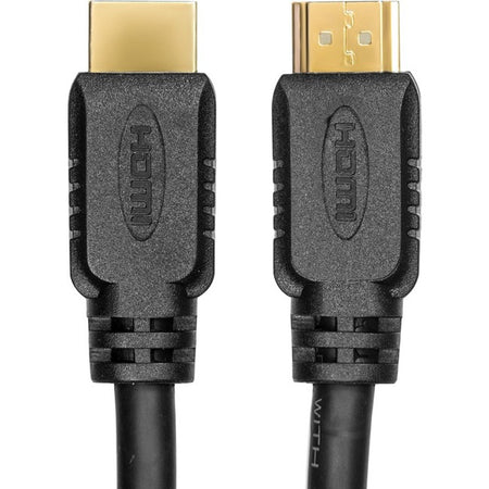 Rocstor Premium 12 ft 4K High Speed HDMI to HDMI M/M Cable - Ultra HD HDMI 2.0 Supports 4k x 2k at 60Hz with resolutions up to 3840x2160p and 18Gbps Bandwidth - HDMI 2.0 to HDMI 2.0 Male/Male - HDMI 2.0 for HDTV, DVD Player, Stereo Receiver, Digital Signage Projector, Gaming Console, Audio/Video Device, TV, Digital Video Recorder - 12 ft (3.6m) - 1 Retail Pack - 1 x HDMI Male - 1 x HDMI Male - Gold Plated Connectors - Shielding - Black - HDMI CABLE ULTRA HD 4Kx2K - Y10C162-B1