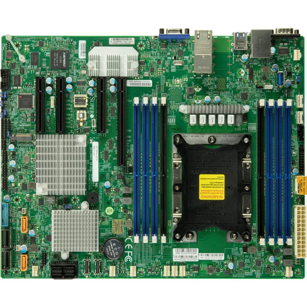 Supermicro X11SPH-NCTF Server Motherboard - Intel C622 Chipset - Socket P LGA-3647 - ATX - MBD-X11SPH-NCTF-O