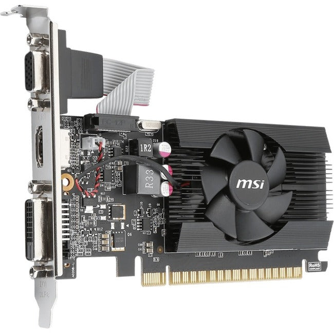 MSI NVIDIA GeForce GT 710 Graphic Card - 2 GB DDR3 SDRAM - Low-profile - G7102D3P