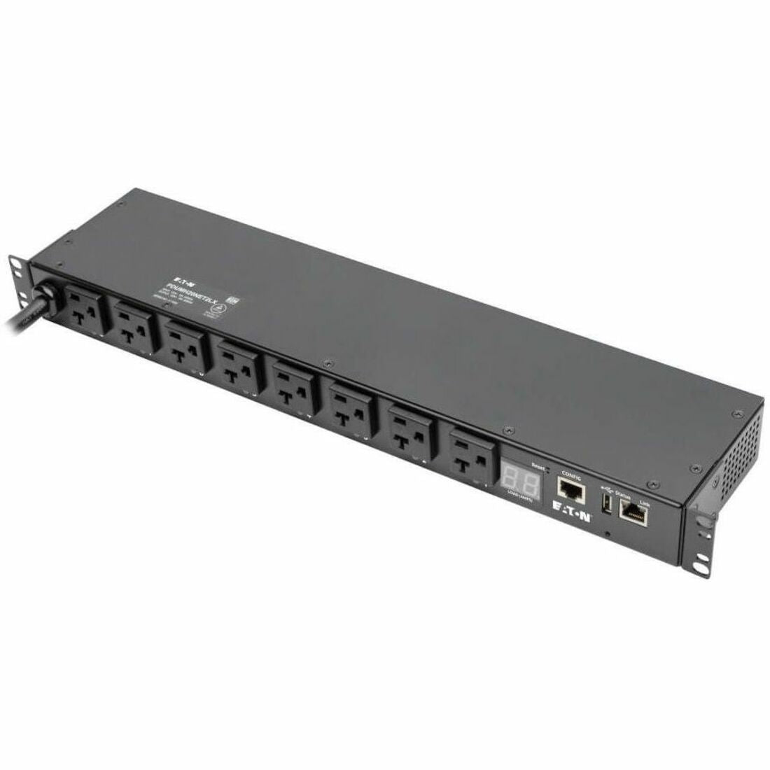 Tripp Lite by Eaton PDU 1.9kW Single-Phase Switched PDU LX Interface 120V Outlets (8 5-15/20R) NEMA L5-20P/5-20P input 12 ft. (3.66 m) Cord 1U Rack TAA - PDUMH20NET2LX