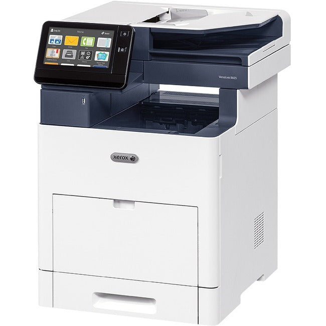 Xerox VersaLink B605/X LED Multifunction Printer-Monochrome-Copier/Fax/Scanner-58 ppm Mono Print-1200x1200 Print-Automatic Duplex Print-250000 Pages Monthly-700 sheets Input-Color Scanner-600 Optical Scan-Monochrome Fax-Gigabit Ethernet - B605/X