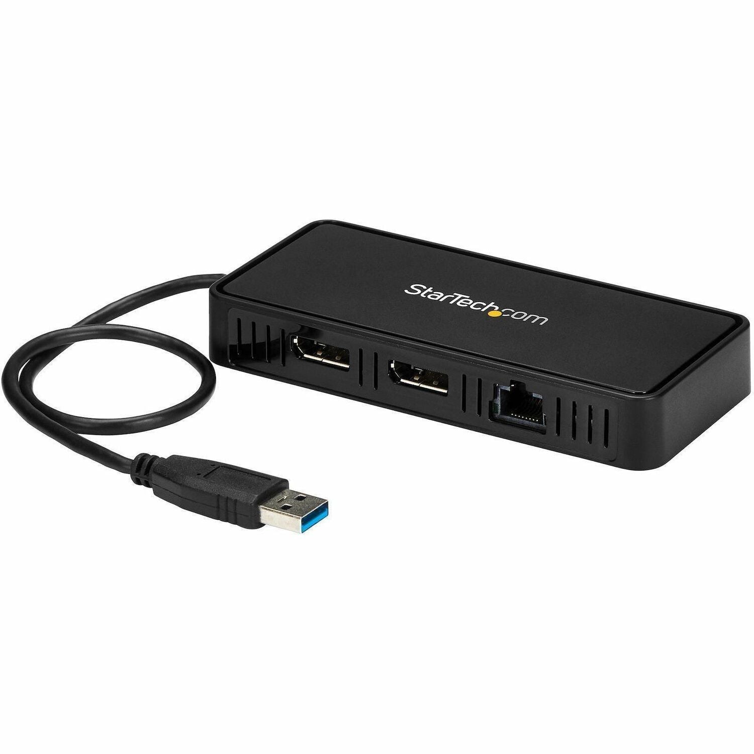 StarTech.com USB 3.0 Mini Dock - Dual Monitor USB Type-A Laptop Docking Station - DisplayPort 4K 60Hz & Gigabit Ethernet - 1' (30cm) cable - USBA2DPGB