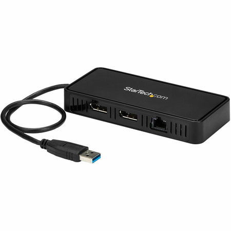 StarTech.com USB 3.0 Mini Dock - Dual Monitor USB Type-A Laptop Docking Station - DisplayPort 4K 60Hz & Gigabit Ethernet - 1' (30cm) cable - USBA2DPGB