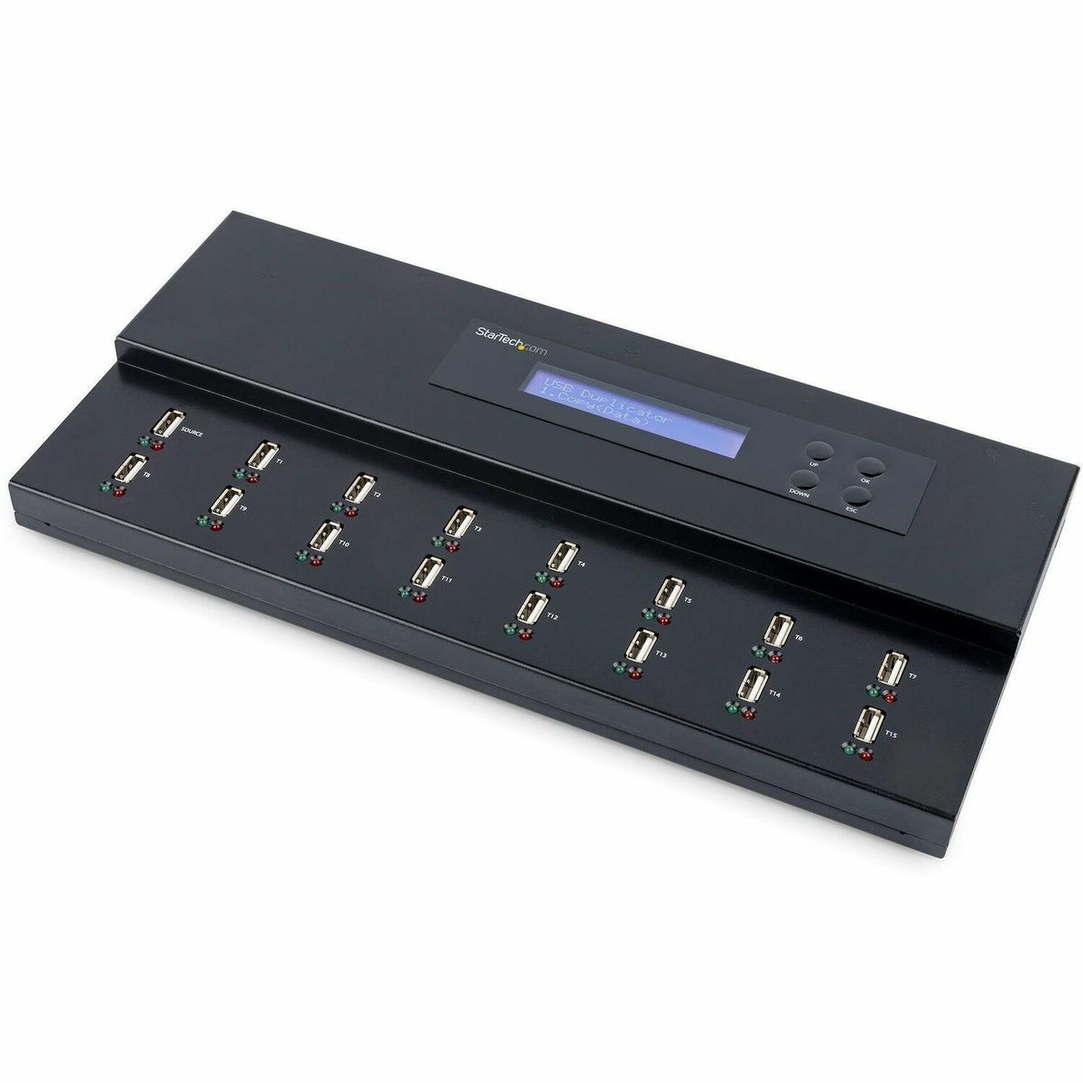 StarTech.com Standalone 1 to 15 USB Thumb Drive Duplicator/Eraser, USB Flash Drive Copier/Cloner, Sector-by-Sector Copy, Sanitizer, TAA - USBDUPE115