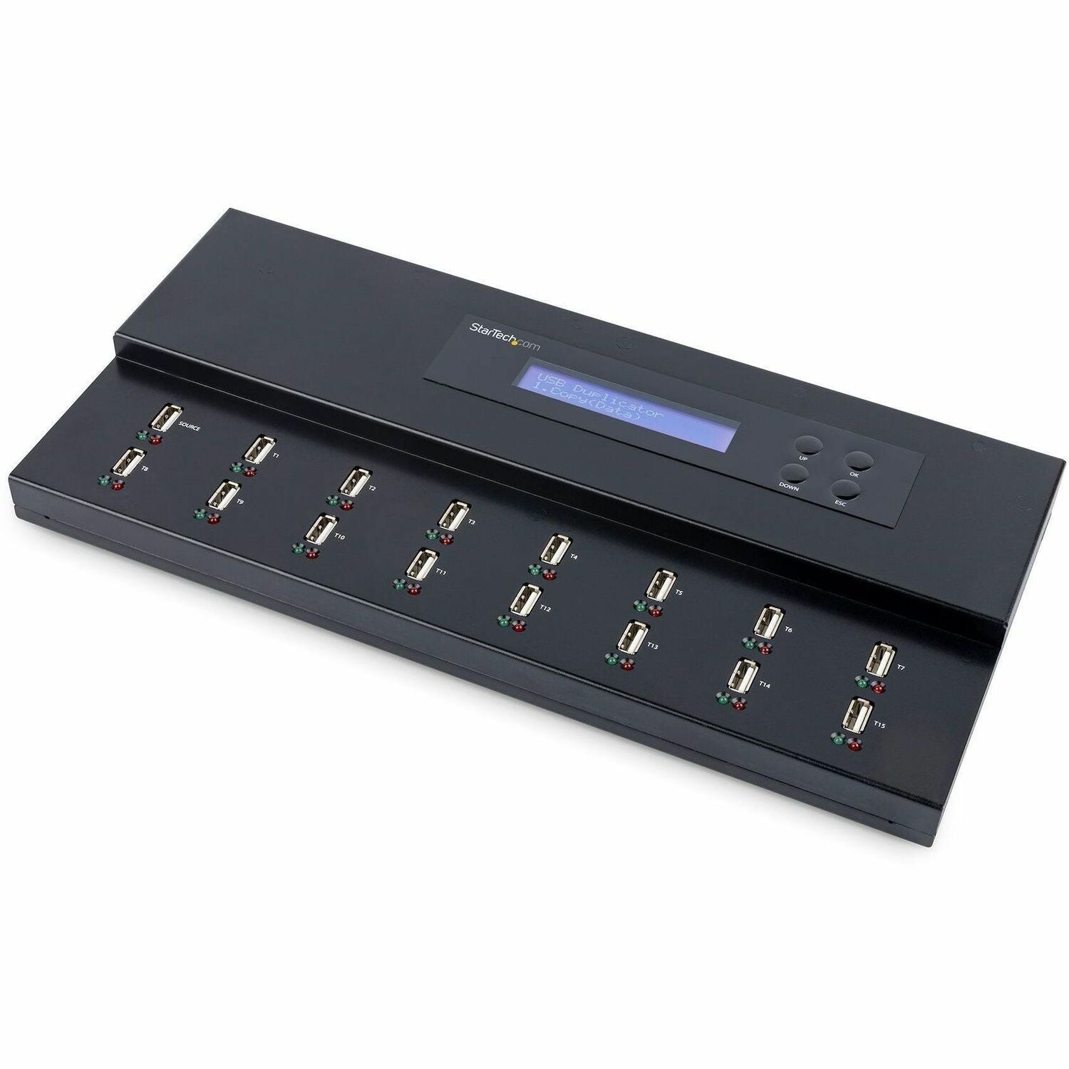 StarTech.com Standalone 1 to 15 USB Thumb Drive Duplicator/Eraser, USB Flash Drive Copier/Cloner, Sector-by-Sector Copy, Sanitizer, TAA - USBDUPE115