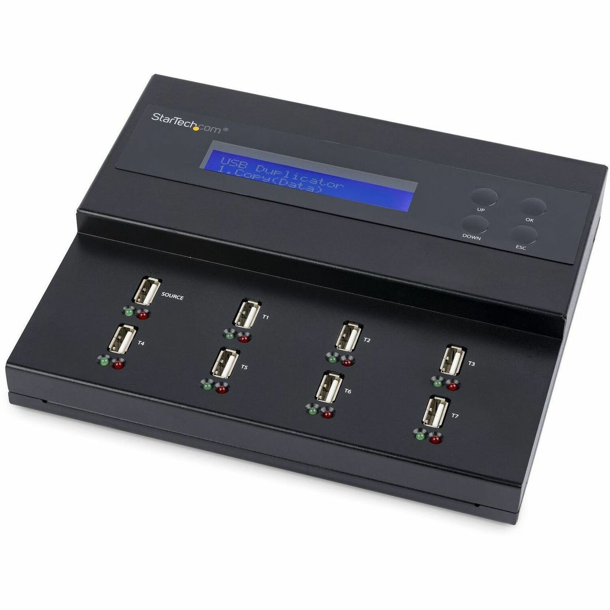 StarTech.com Standalone 1 to 7 USB Thumb Drive Duplicator/Eraser, USB Flash Drive Copier/Cloner, Sector-by-Sector Copy, Sanitizer, TAA - USBDUPE17