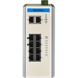 Advantech 8GE PoE+2G Unmanaged Ethernet Switch, IEEE802.3af/at, E-Mark, 12V~24VDC, -40~75? - EKI-5729PI-AE