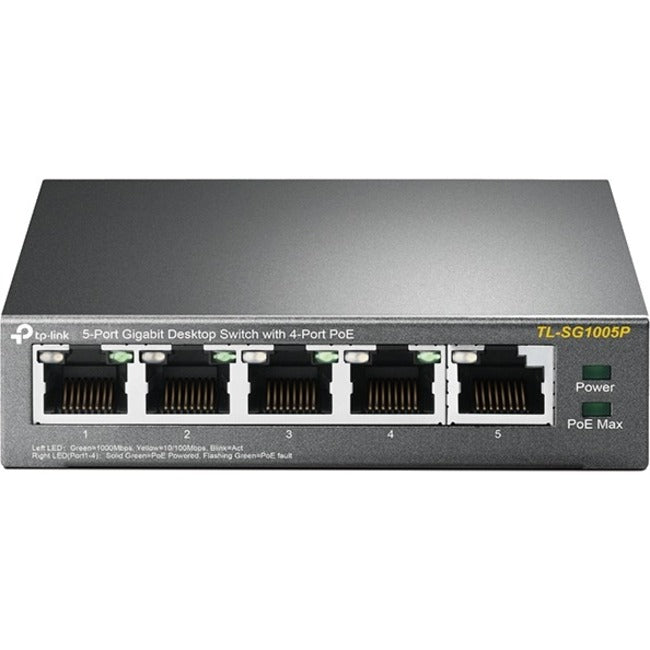 TP-Link TL-SG1005P - 5-Port Gigabit PoE Switch - Limited Lifetime Protection - TL-SG1005P
