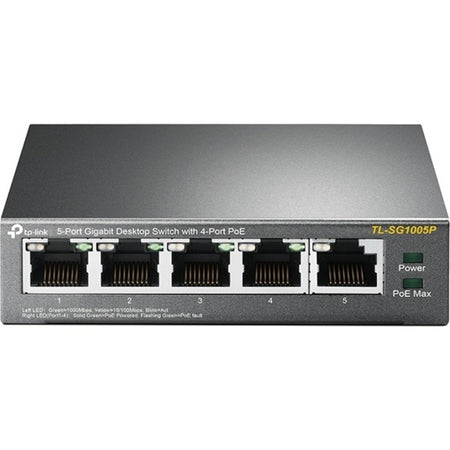 TP-Link TL-SG1005P - 5-Port Gigabit PoE Switch - Limited Lifetime Protection - TL-SG1005P