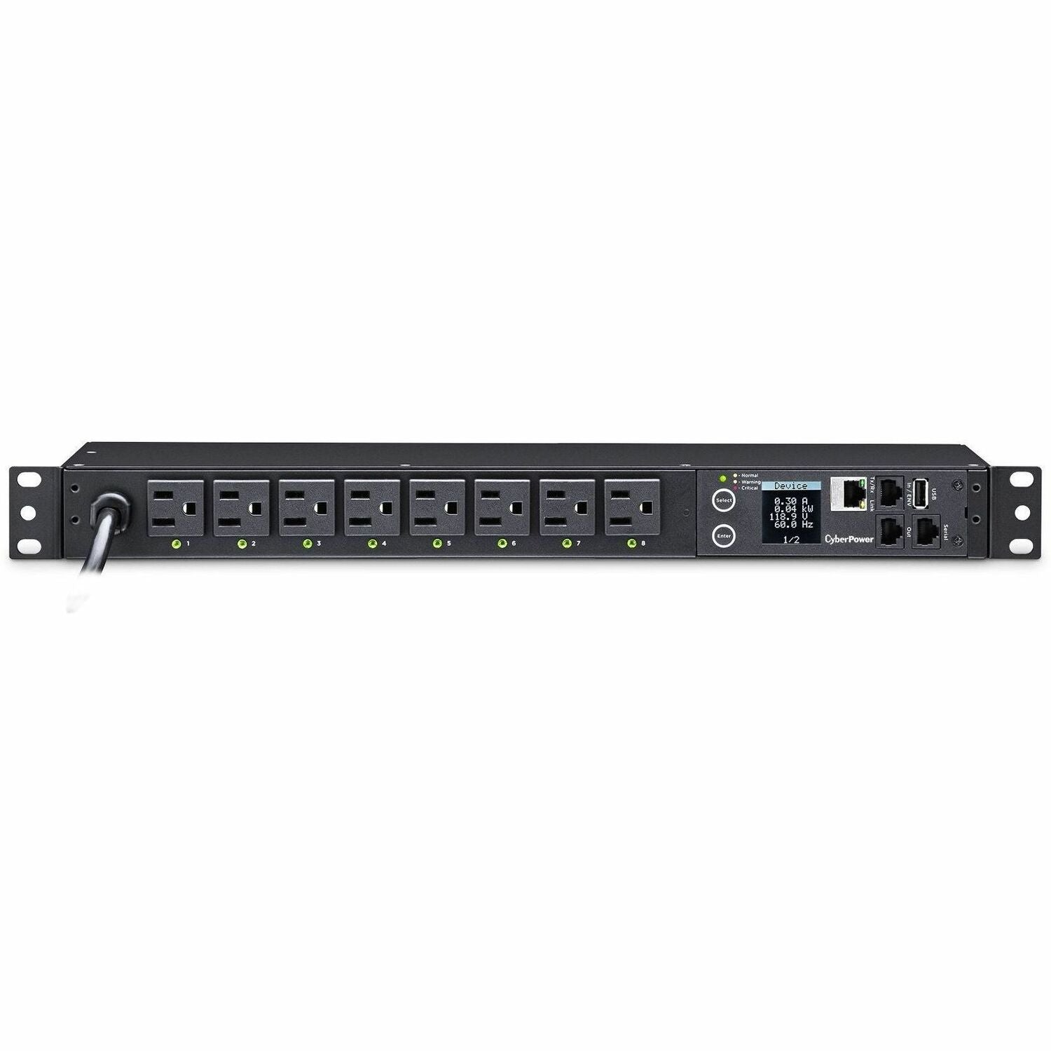 CyberPower PDU41001 Single Phase 100 - 120 VAC 15A Switched PDU - PDU41001