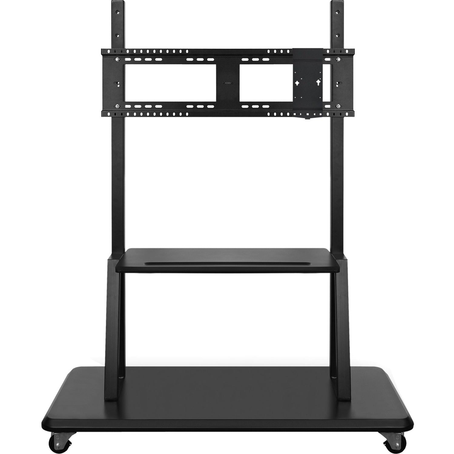 ViewSonic VB-STND-001 Mobile TV Cart for 55 to 86 inch screens up to 265 lbs, VESA Pattern Compatible for 400x200 to 900x600mm, Storage Tray, and Lockable Wheels - VB-STND-001