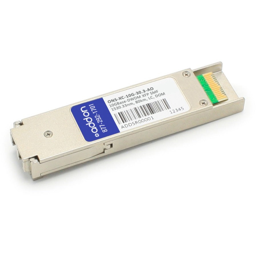 AddOn Cisco ONS ONS-XC-10G-30.3 Compatible TAA Compliant 10GBase-DWDM 100GHz XFP Transceiver (SMF, 1530.33nm, 80km, LC, DOM) - ONS-XC-10G-30.3-AO