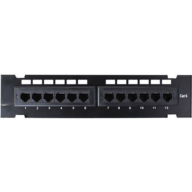 4XEM 12 Port CAT6 Wall Mount Patch Panel - 4XWMC6PP12