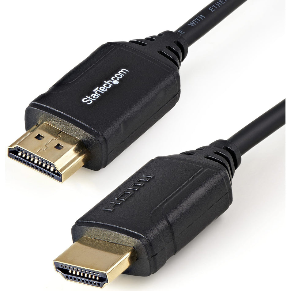 StarTech.com 1.6ft/50cm Premium Certified HDMI 2.0 Cable with Ethernet, High Speed Ultra HD 4K 60Hz HDMI Cable HDR10 UHD HDMI Monitor Cord - HDMM50CMP
