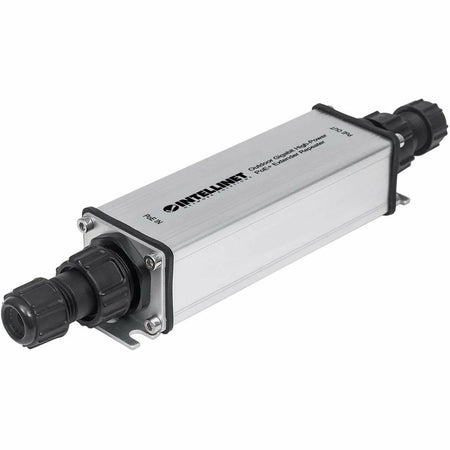 Intellinet Network Solutions Outdoor Gigabit High-Power PoE+ Extender Repeater, Extends Range Beyond the 328 ft (100 m) Limit, Metal Housing, IP65 - 561211