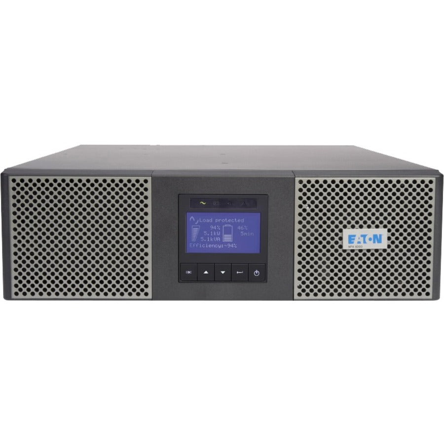 Eaton 9PX 6000VA 5400W 208V Online Double-Conversion UPS - L6-30P, 2 L6-20R, 2 L6-30R, Hardwired Output, 10 ft. Input Cord, Cybersecure Network Card, Extended Run, 3U - Battery Backup - 9PX6K-10