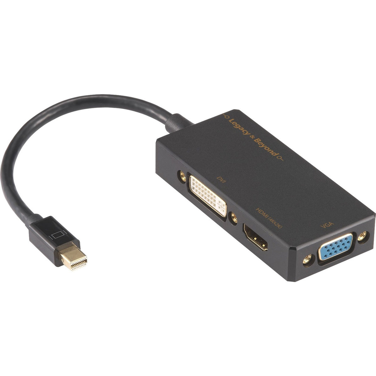SIIG Mini DisplayPort to 4K HDMI/DVI/VGA 3-in-1 Adapter - LB-CD0014-S1