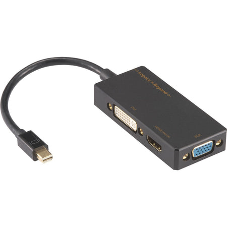 SIIG Mini DisplayPort to 4K HDMI/DVI/VGA 3-in-1 Adapter - LB-CD0014-S1