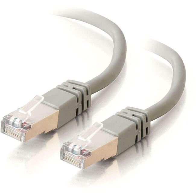 C2G-10ft Cat5e Molded Shielded (STP) Network Patch Cable - Gray - 27255