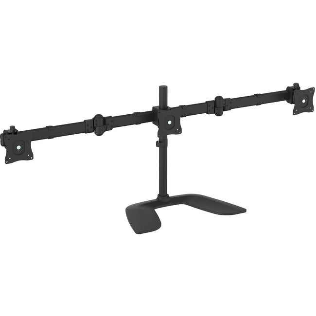 StarTech.com Triple Monitor Stand, Crossbar, Steel & Aluminum, For VESA Mount Monitors up to 27"(17.6lb/8kg), Monitor Stand, 3 Monitor Arm - ARMBARTRIO2