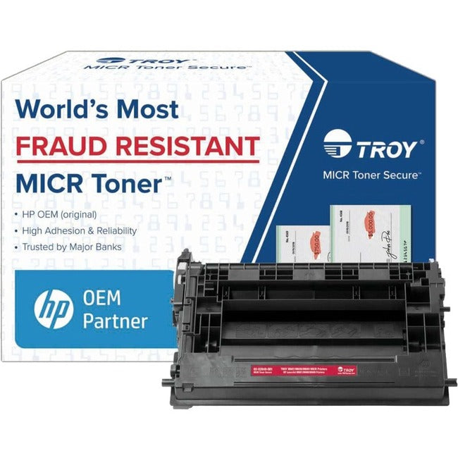 Troy Toner Secure Original MICR Laser Toner Cartridge - Alternative for Troy, HP CF237A - Black - 1 Pack - 02-82040-001