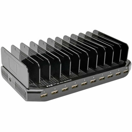 Eaton Tripp Lite Series 10-Port USB Charging Station with Adjustable Storage, 12V 8A (96W) USB Charger Output, Schuko Power Cord - U280-010-ST-CEE
