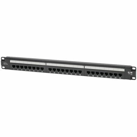 Tripp Lite by Eaton Cat6 24-Port Patch Panel - PoE+ Compliant 110/Krone 568A/B RJ45 Ethernet 1U Rack-Mount TAA - N252-P24