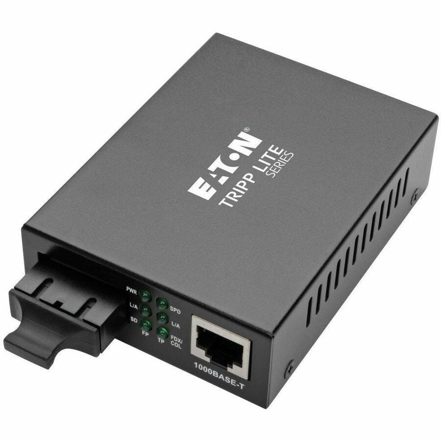 Eaton Tripp Lite Series Gigabit Multimode Fiber to Ethernet Media Converter, 10/100/1000 SC, International Power Supply, 1310 nm, 2,000 m (6,561 ft.) - N785-INT-SC