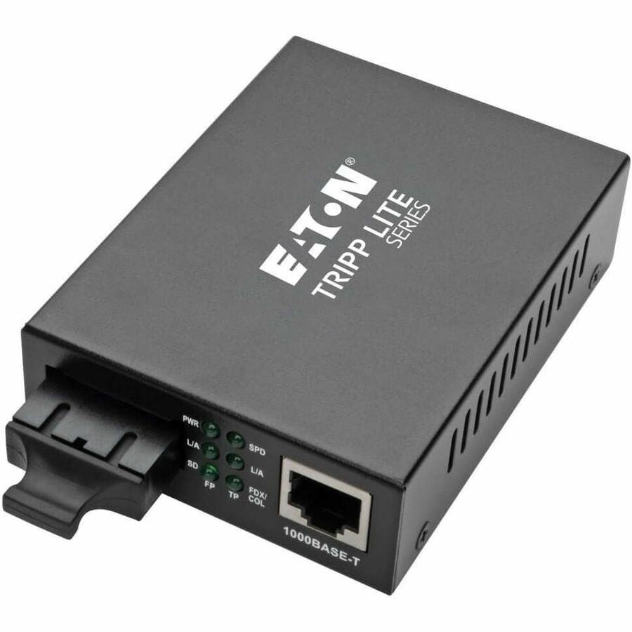 Eaton Tripp Lite Series Gigabit Multimode Fiber to Ethernet Media Converter, 10/100/1000 SC, International Power Supply, 850 nm, 550M (1804.46 ft.) - N785-INT-SC-MM