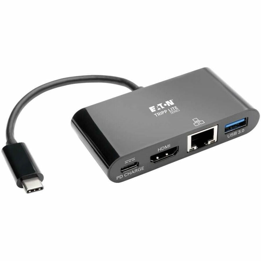 Tripp Lite by Eaton USB C to HDMI Multiport Adapter Docking Station 4K, Thunderbolt 3 Compatible, USB Type C to HDMI Black, USB-C, USB Type-C, USB Type C - U444-06N-H4GUBC