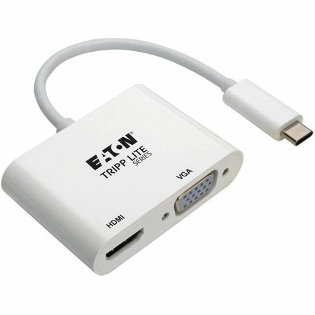 Eaton Tripp Lite Series USB-C Multiport Adapter (M/2xF) - 4K HDMI, VGA, White - U444-06N-HV4K