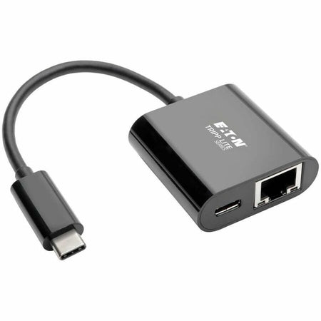 Eaton Tripp Lite Series USB-C to Gigabit Network Adapter with USB-C PD Charging - Thunderbolt 3, Black - U436-06N-GB-C
