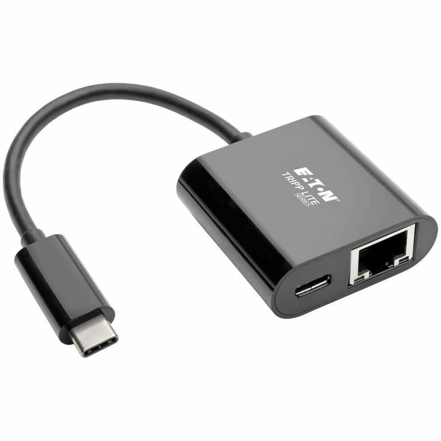 Eaton Tripp Lite Series USB-C to Gigabit Network Adapter with USB-C PD Charging - Thunderbolt 3, Black - U436-06N-GB-C