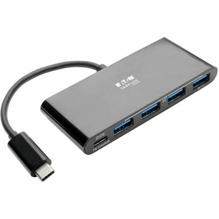 Eaton Tripp Lite Series 4-Port USB-C Hub, USB 3.x (5Gbps), 4x USB-A Ports, 60W PD Charging, Black - U460-004-4AB-C