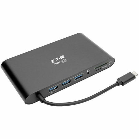 Eaton Tripp Lite Series USB-C Dock, Dual Display - 4K HDMI / mDP, VGA, USB 3.x (5Gbps), USB-A/C Hub, GbE, Memory Card, 100W PD Charging - U442-DOCK1-B