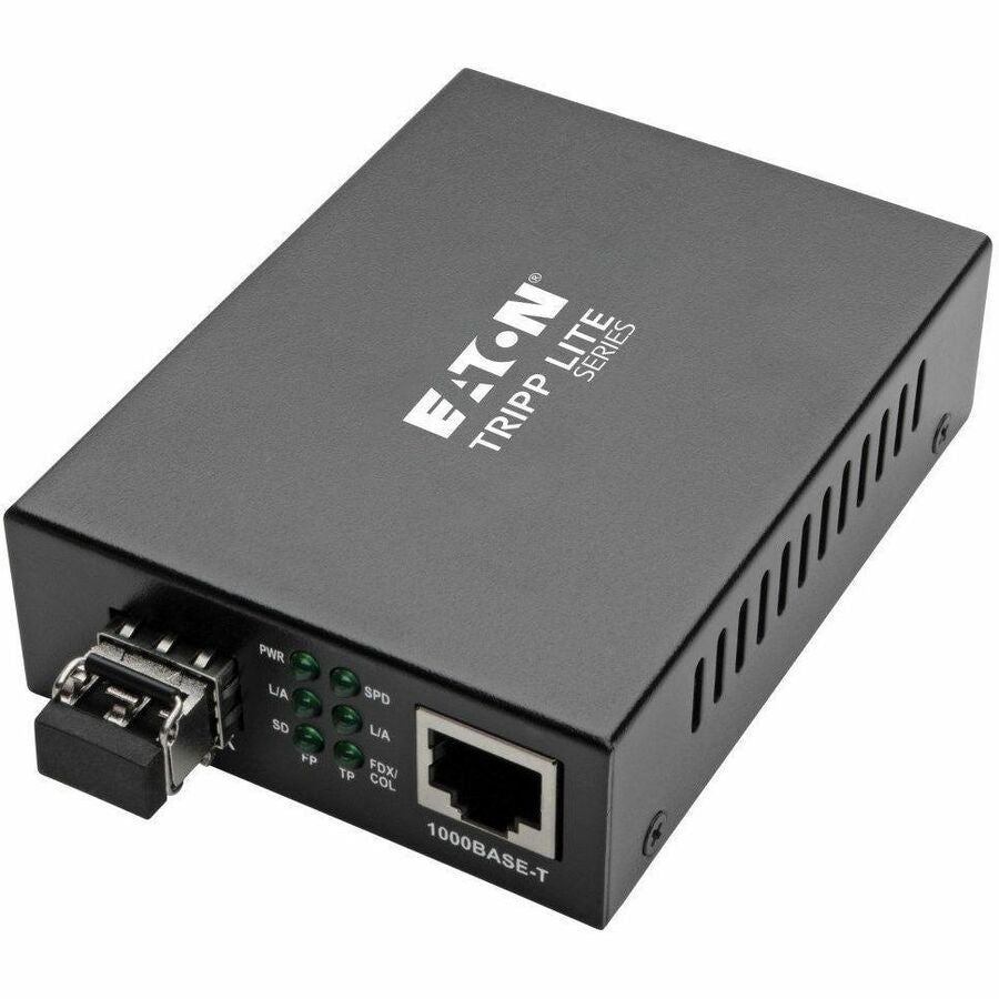 Tripp Lite by Eaton Gigabit Multimode Fiber to Ethernet Media Converter, 10/100/1000 LC, International Power Supply, 850 nm, 550M (1804.46 ft.) - N785-INT-LC-MM