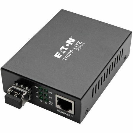 Tripp Lite by Eaton Gigabit Multimode Fiber to Ethernet Media Converter, 10/100/1000 LC, International Power Supply, 850 nm, 550M (1804.46 ft.) - N785-INT-LC-MM