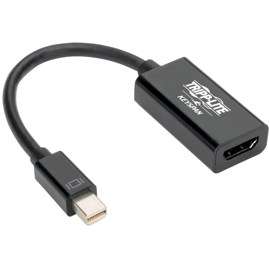 Tripp Lite by Eaton Keyspan Mini DisplayPort to HDMI Active Adapter/Video Converter (M/F) - 4K 60 Hz DP 1.2 HDCP 2.2 Black 6 in. - P137-06N-HD4K6B