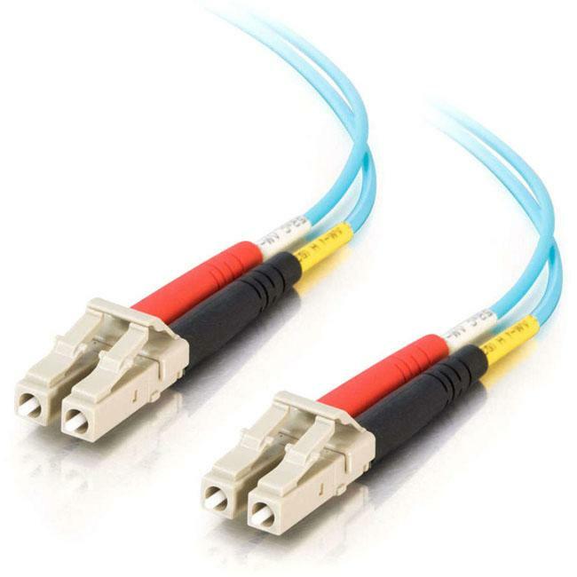 C2G 2m LC-LC 10Gb 50/125 Duplex Multimode OM3 Fiber Cable - Aqua - 6ft - 33046